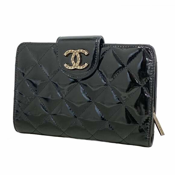 CHANEL Black Leather Wallet